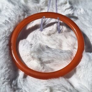 Red Cherry Bakelite Art Deco Bangle Bracelet - TESTED